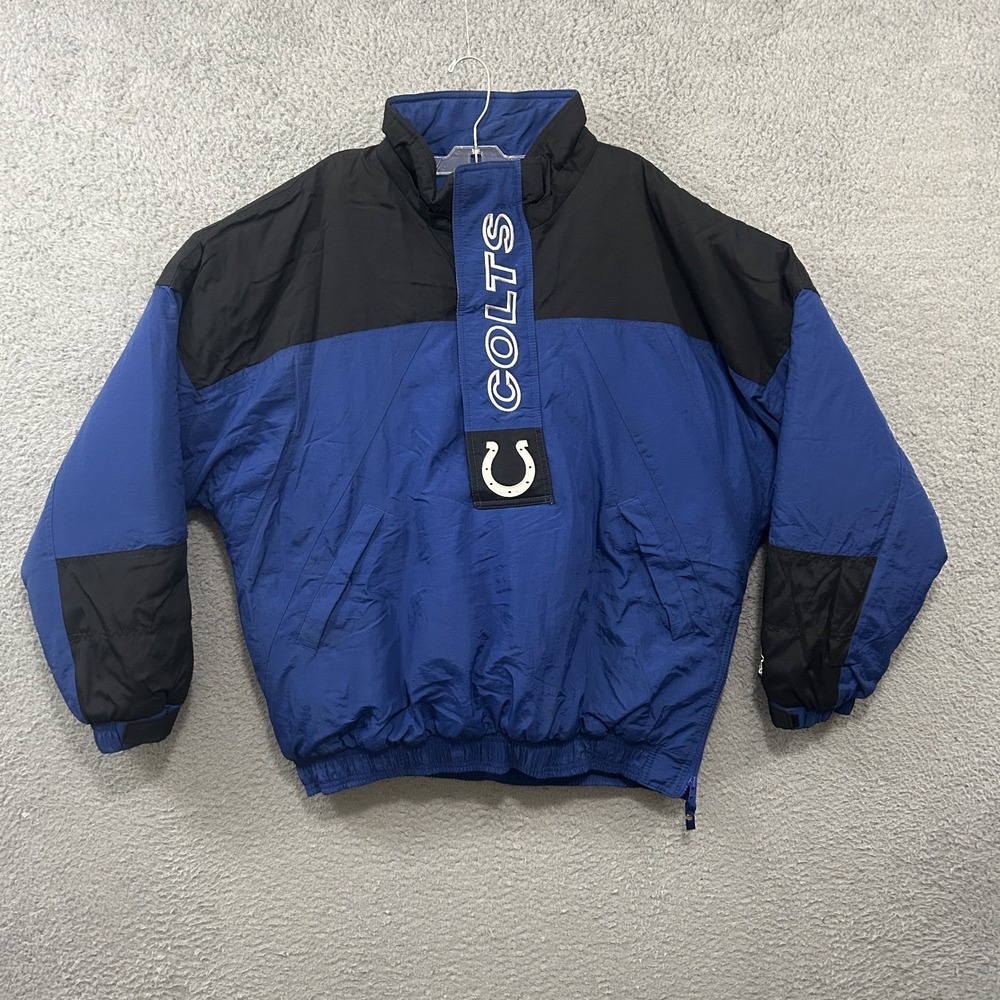 Vintage Indianapolis Colts‎ Jacket Mens Large Blue Black Insulated NFL Starter
